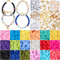 6000+ Clay Beads Friendship Bracelet Making Kit, Flat Preppy Polymer Heirship Beads for Jewelry Making with Pendant Charms for Girls Teens Ages 6-12