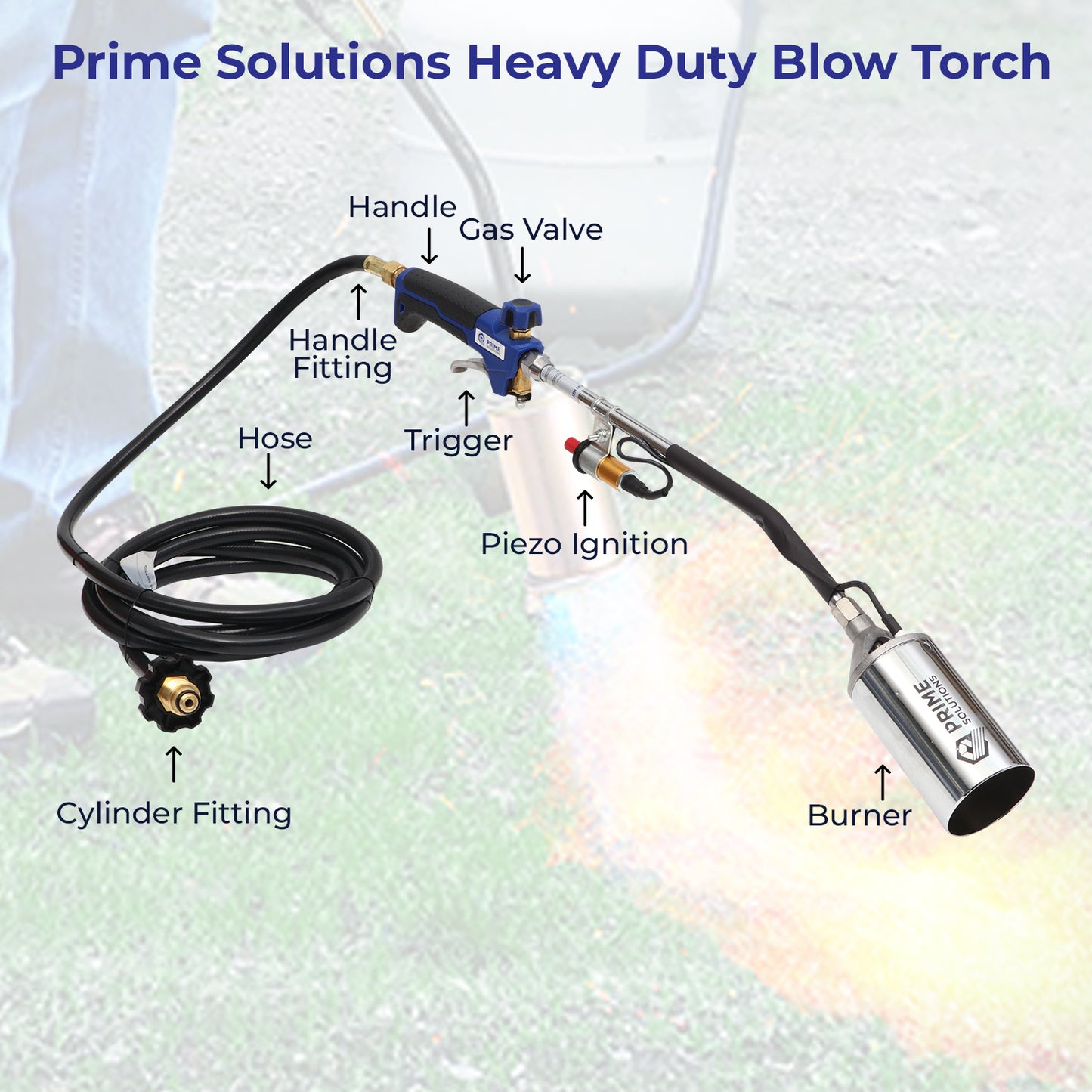 Propane Torch Weed Burner Kit, 800,000 BTU Blow Torch with Self Igniter and Flame Control, Heavy Duty Flamethrowe, Roof Asphalt, Ice Snow, Road Marking