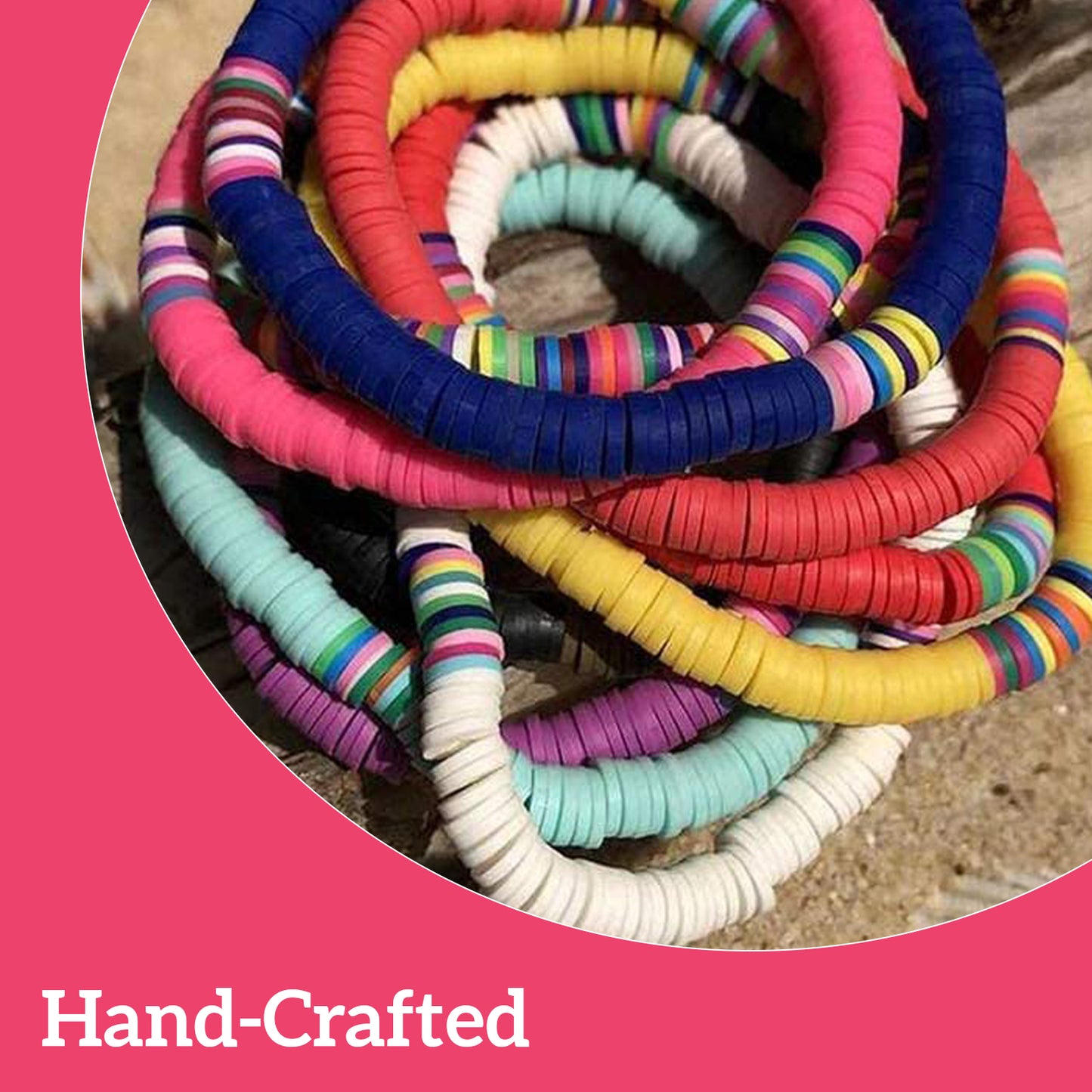 Clay Beads Bracelet Making Kit, Flat Preppy Beads for Friendship Bracelets, Polymer Clay Beads with Charms for Jewelry Making, Crafts Gifts