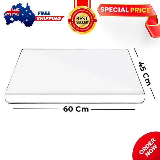 60x45 cm Non Slip Acrylic Cutting Board with Counter Lip for Kitchen Countertop