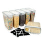 Multifunctional Airtight Cereal Dispenser Food Storage Container Pen and Sticker