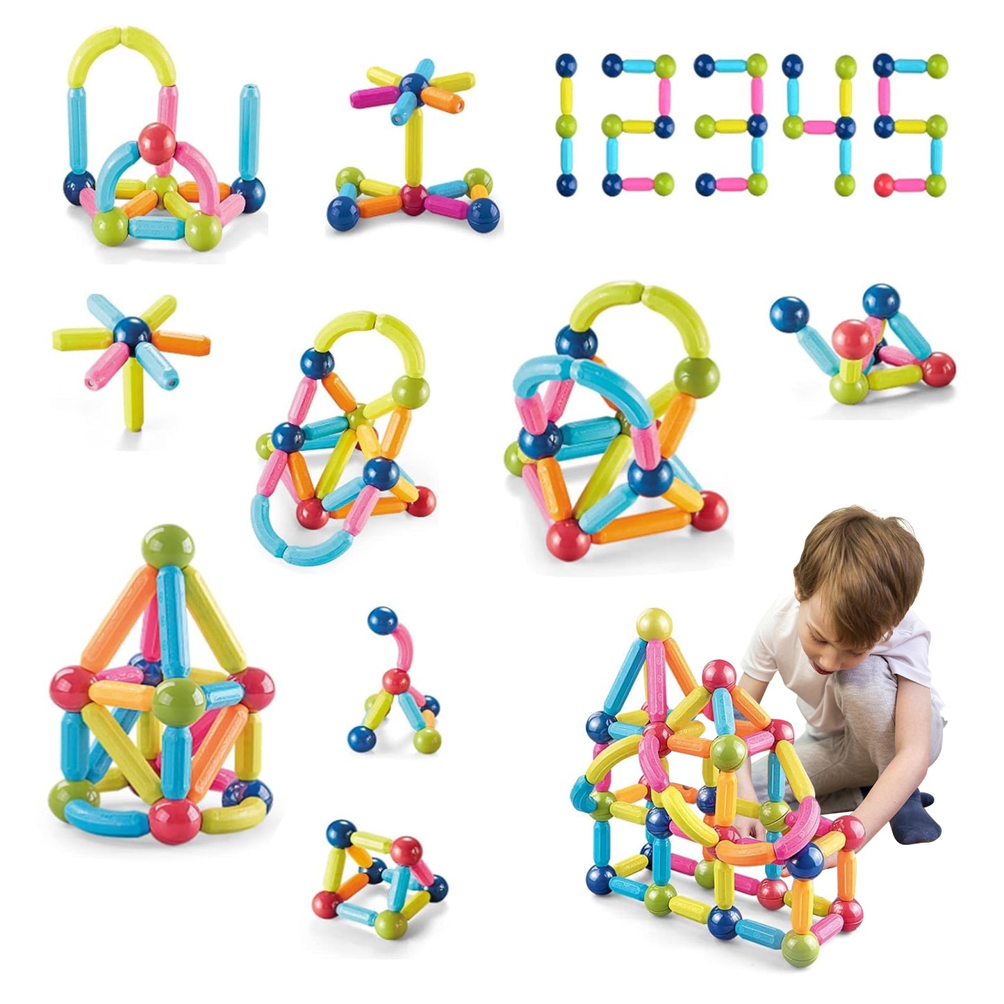 25pcs Educational Magnetic Building Blocks Kids Learning Toys Children Gift Play
