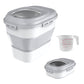 Airtight Collapsible Grain Rice Storage Bin Thickened 25L Capacity Measuring Cup