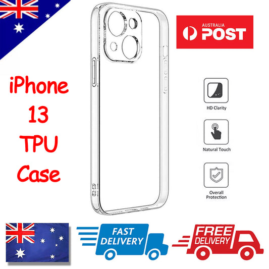 Transparent Crystal Clear Shockproof TPU Back Cover Soft Silicone iPhone 13 Case