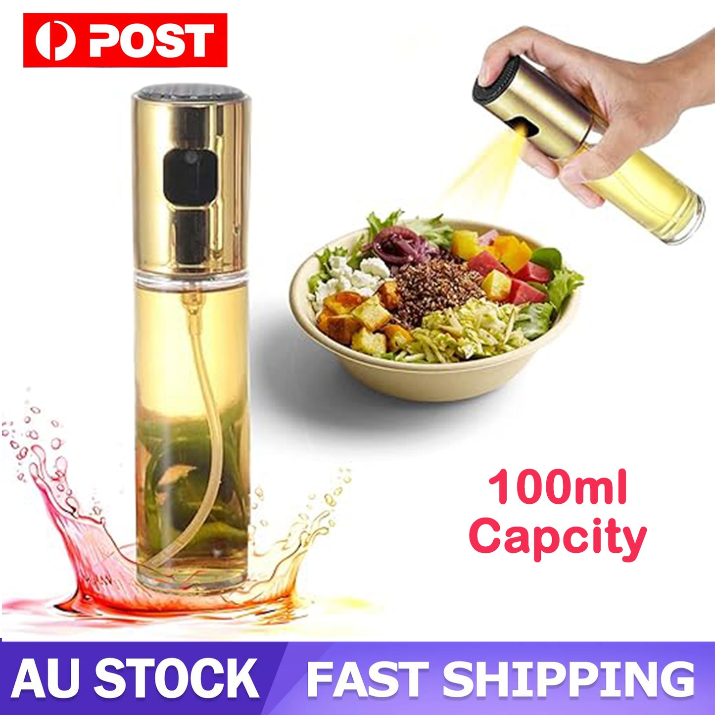 Olive Oil Sprayer Dispenser Cooking Baking BBQ Spray Bottle Kitchen Tool, 100ml