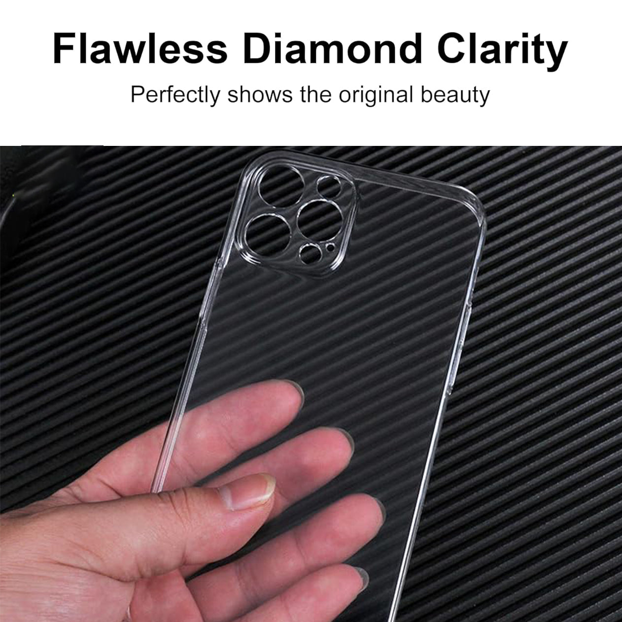 Transparent Crystal Clear Shockproof Soft TPU Back Cover iPhone 13 Pro Case