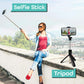 Bluetooth Selfie Stick Handheld Tripod with Rechargeable Shutter For Cell Phones