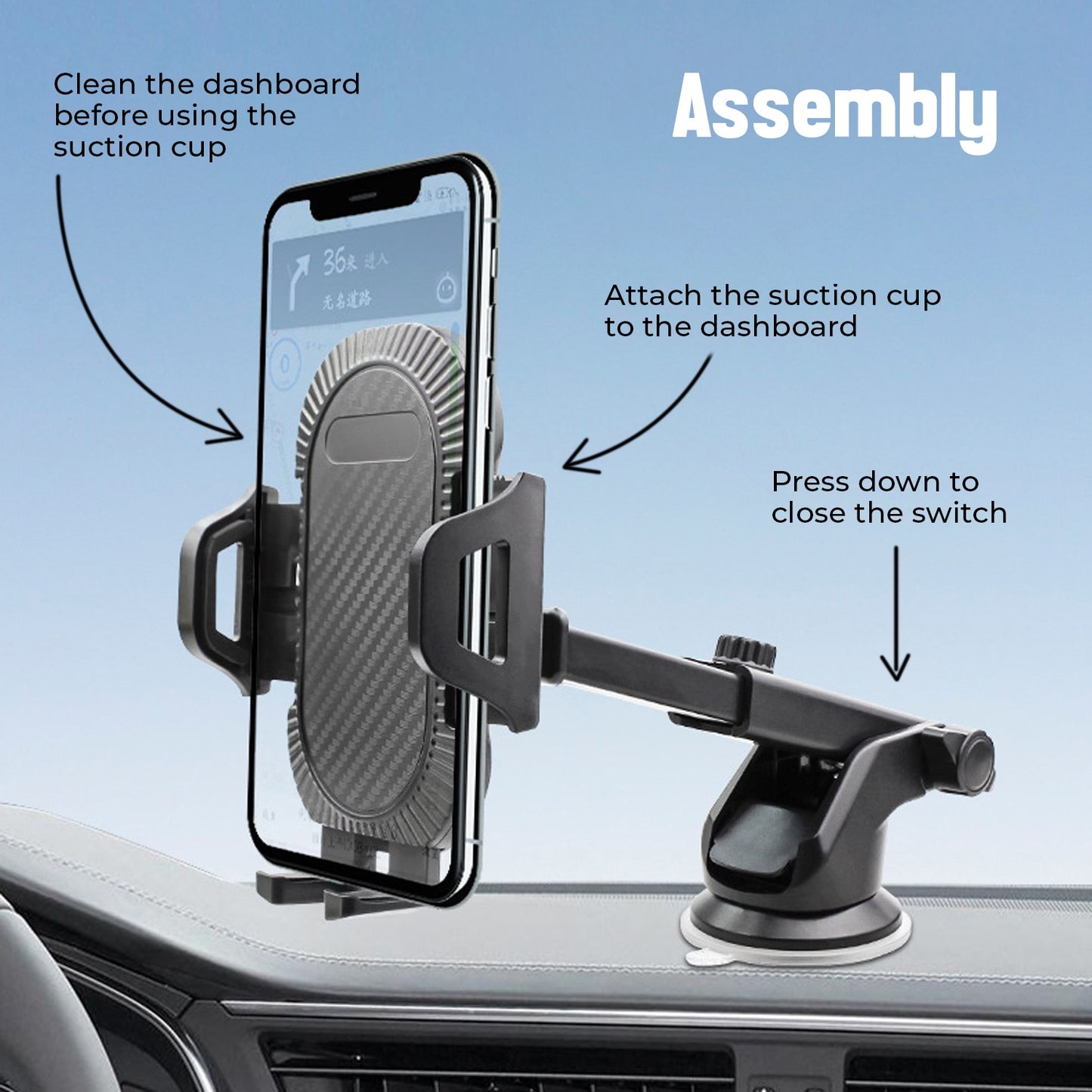 Universal Mount Air Vent Car Dashboard Phone Holder Dash Car Mount Phone Stand