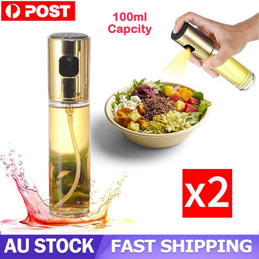 2 PCS Olive Oil Sprayer Dispenser Cooking Baking BBQ Spray Bottle Kitchen Tool