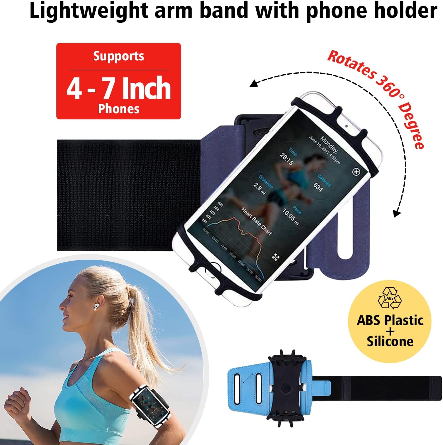 Cell Phone Holder Arm band Phone Holder For Running Cycling Exercise Workout