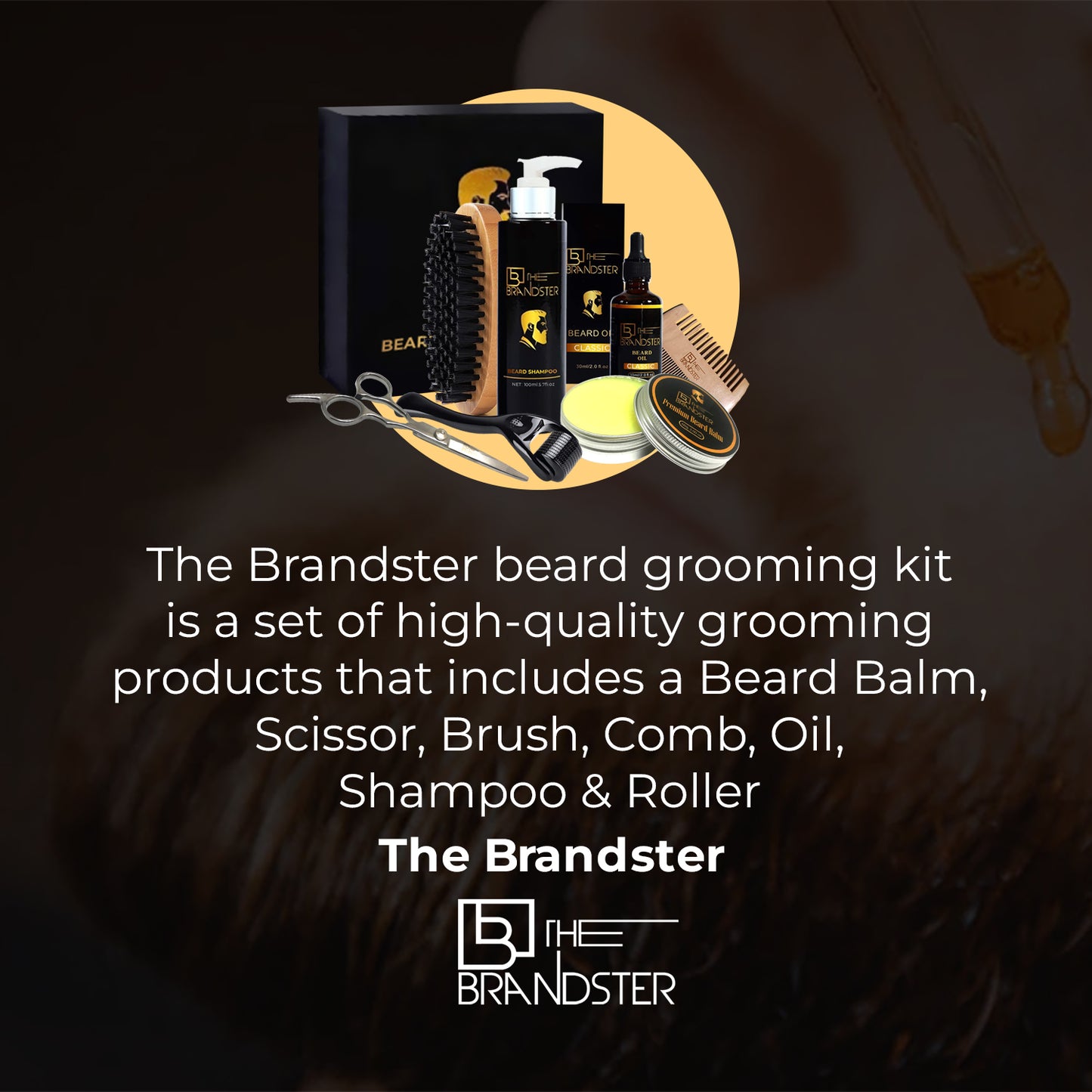 7 in 1 Beard Care Kit for Men Beard Grooming Styling Set