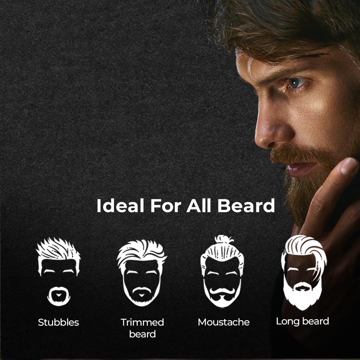 4 in 1 Beard Grooming, Styling and Trimming Kit Beard Care Growth Kit